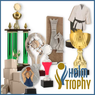 Scopri la vasta selezione di trofei per ogni sport di Helm Trophy.